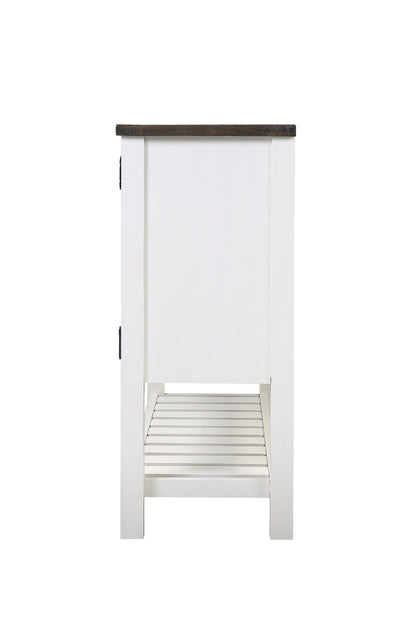 2 Drawer Server - Brown / White