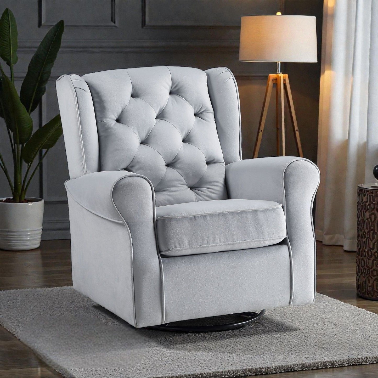 Zeger - Silla planeadora con asiento giratorio - Gris