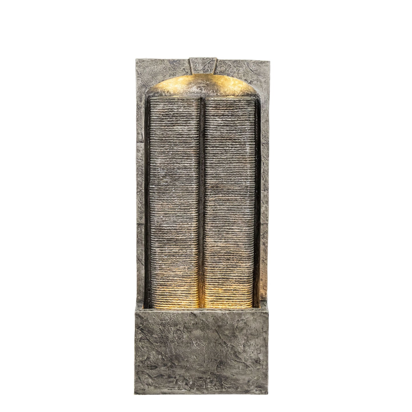 Modern Outdoor Water Fountain With LED Lights