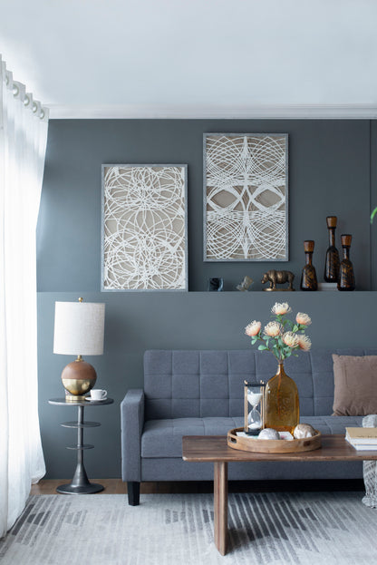 Decoración de pared con forma de hoja (juego de 2) - Blanco/Gris