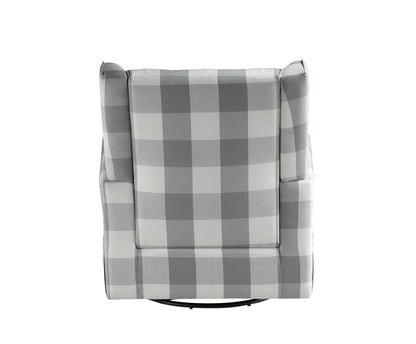 Patli - Silla mecedora giratoria - Gris/Blanco