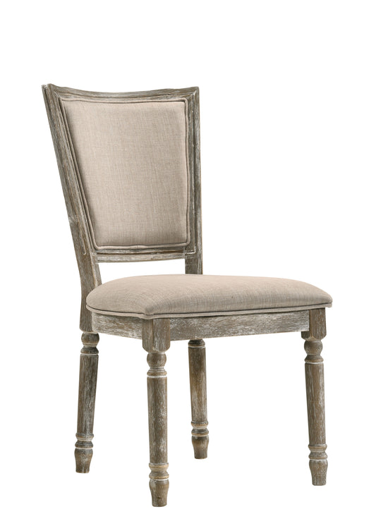 Gabrian - Silla auxiliar reciclada de dos tonos (juego de 2) - Beige/Gris