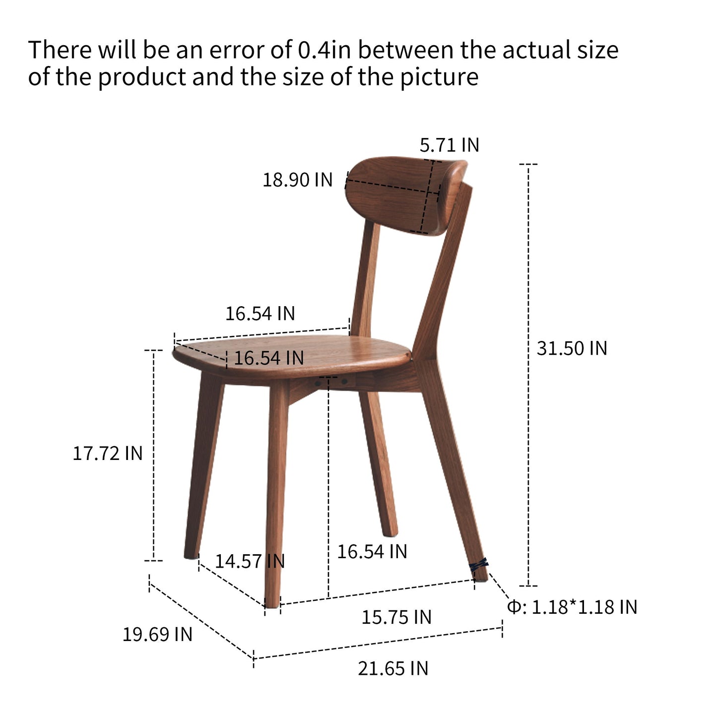Silla de comedor sencilla, mesa sólida para sala de estar.