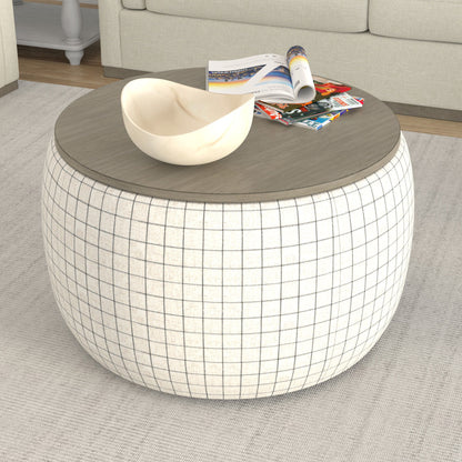 Revel - Otomana con almacenaje - Blanco