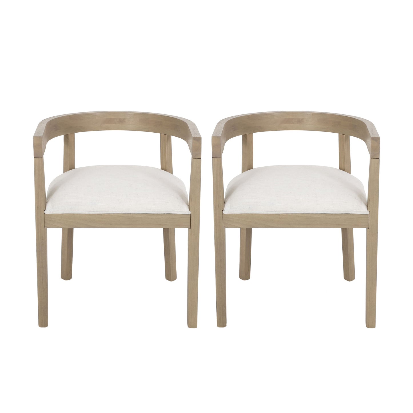 Contemporary Dining Chair Set With Armrests