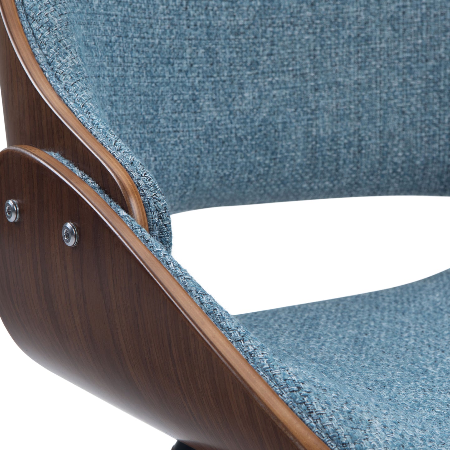 Malden - Silla de comedor tapizada de madera curvada con respaldo de madera