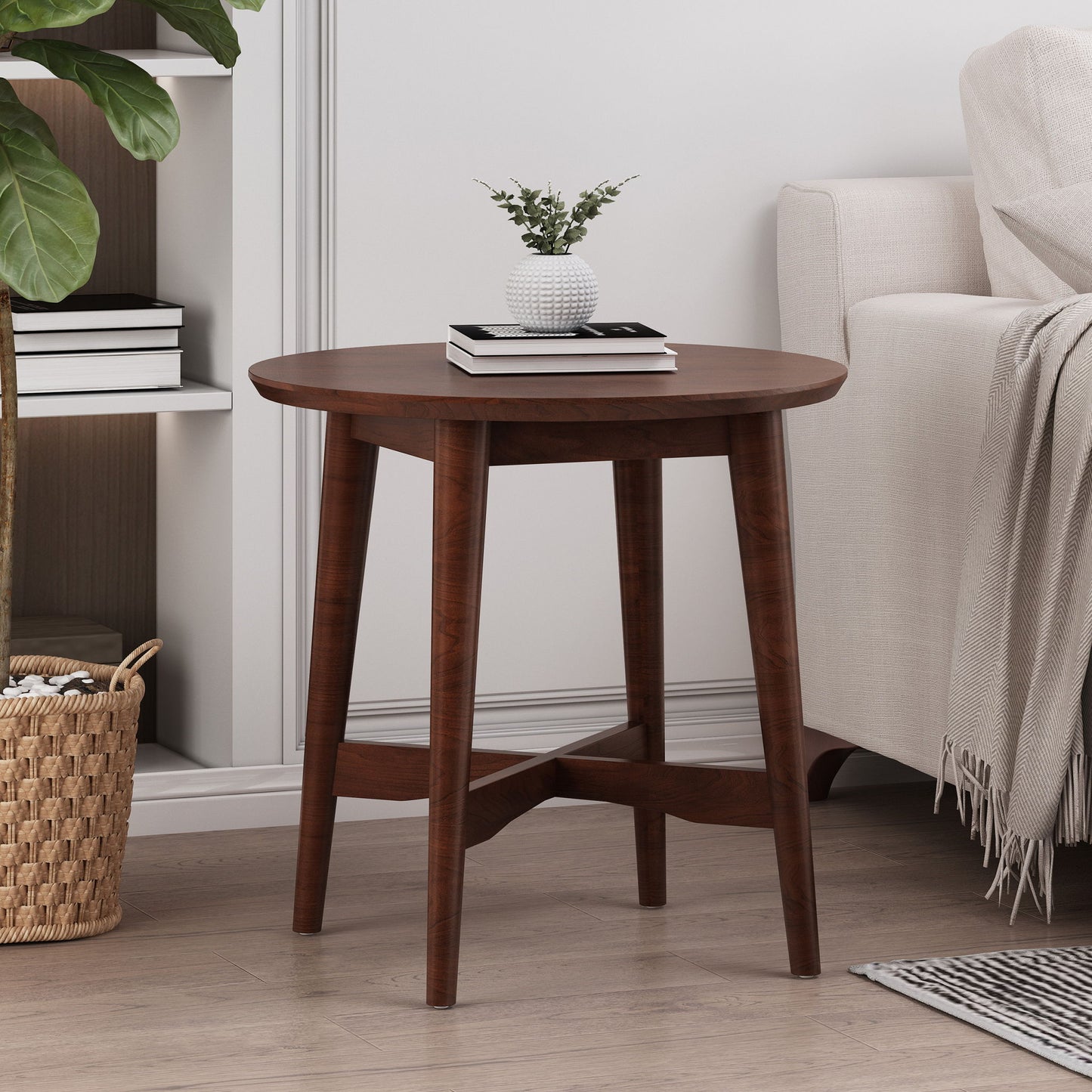 Mid Century Modern End Table - Walnut