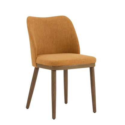 Mid Century Modern Dining Chair With Ergonomic Backrest