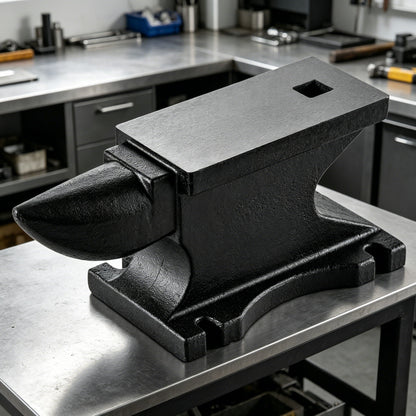 100 Lbs Single Horn Anvilб Counterop And Stable Base - Black