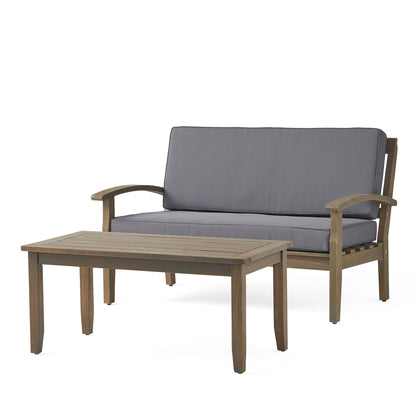 4 Person Outdoor Seating Group With Water Resistant Cushions