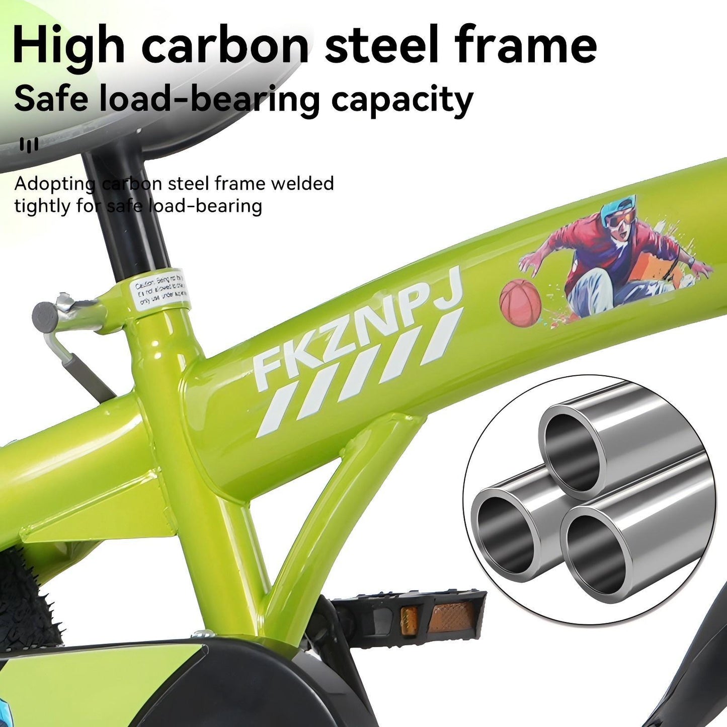Fkznpj - Bicicleta deportiva para niños de 16" con ruedas de entrenamiento y soporte. Sillín ajustable. Ideal para niños y niñas de 4 a 8 años. Altura de 41 a 46". Disponible en varios colores.