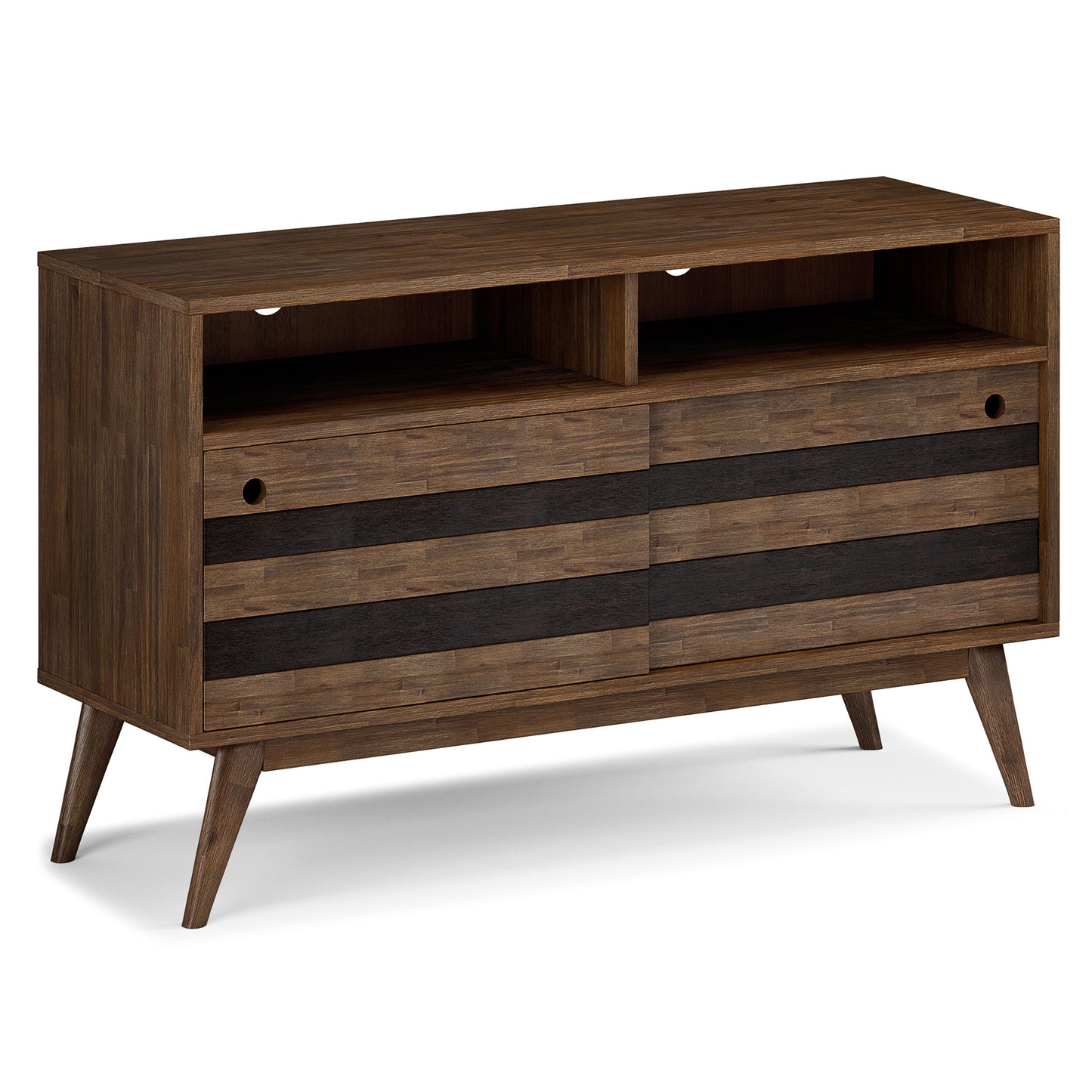 Clarkson - Mueble de TV - Marrón rústico envejecido natural