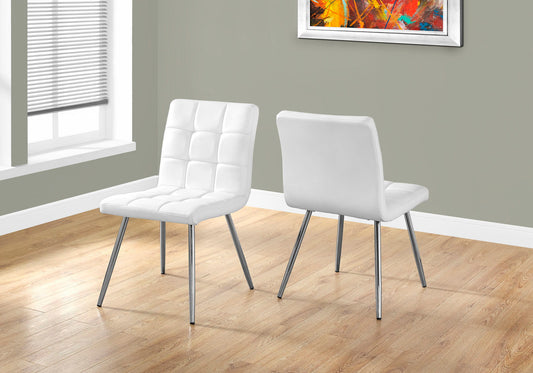 Silla de comedor tapizada lateral, contemporánea y moderna (juego de 2)