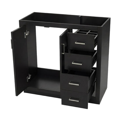 Retro Style Bathroom Vanity, 3 Drawers & Soft Closing Doors