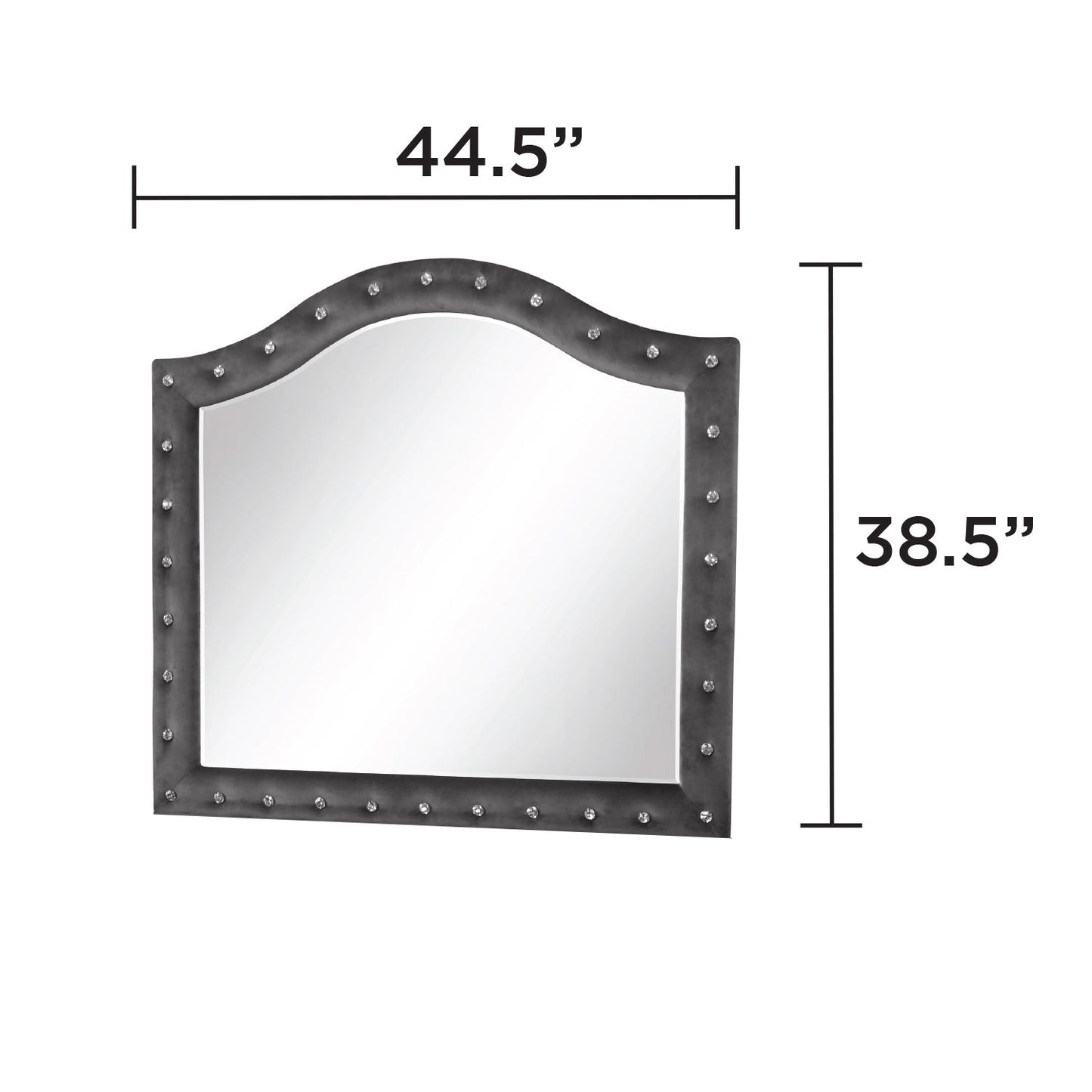 Sophia - Tufted Mirror - Gray