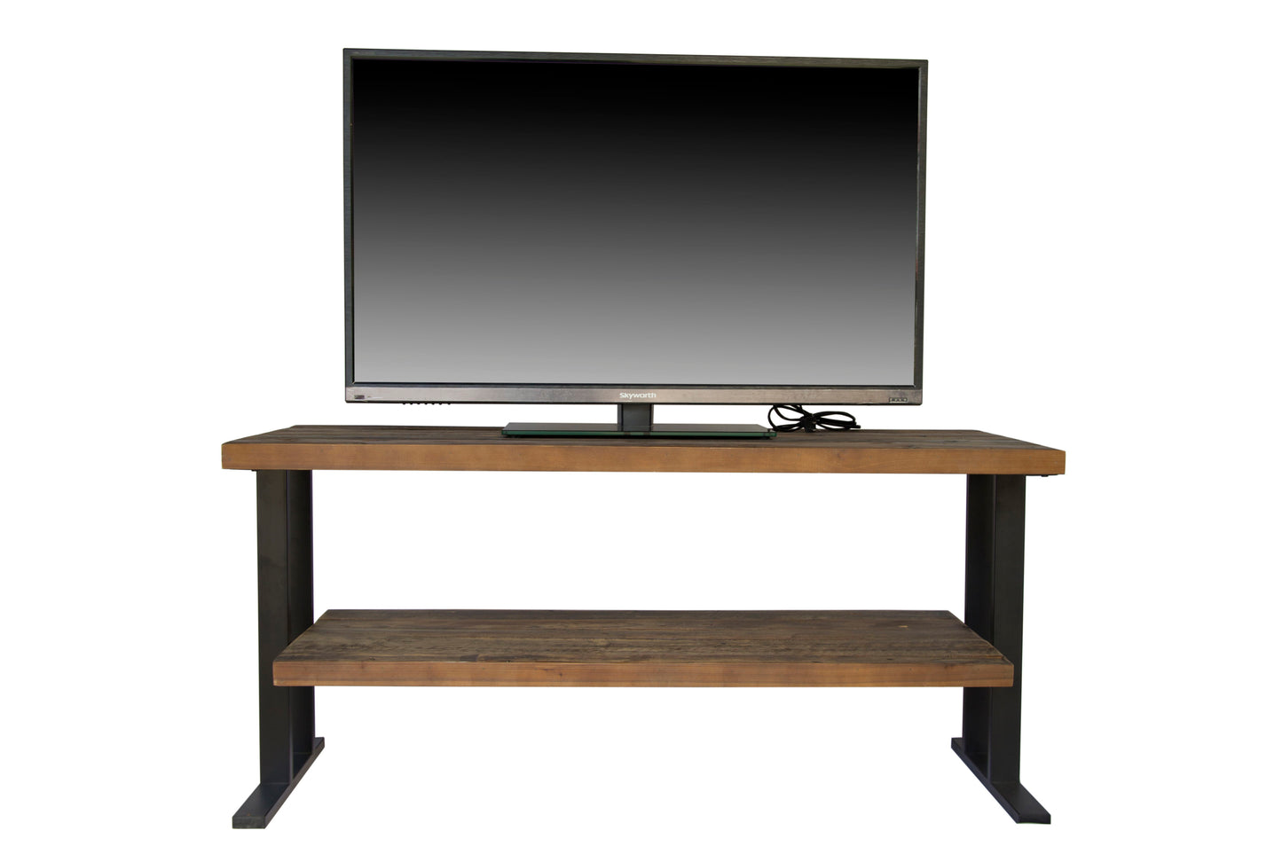 Consola multimedia con un estante para la decoración de tu hogar - Natural/Negro