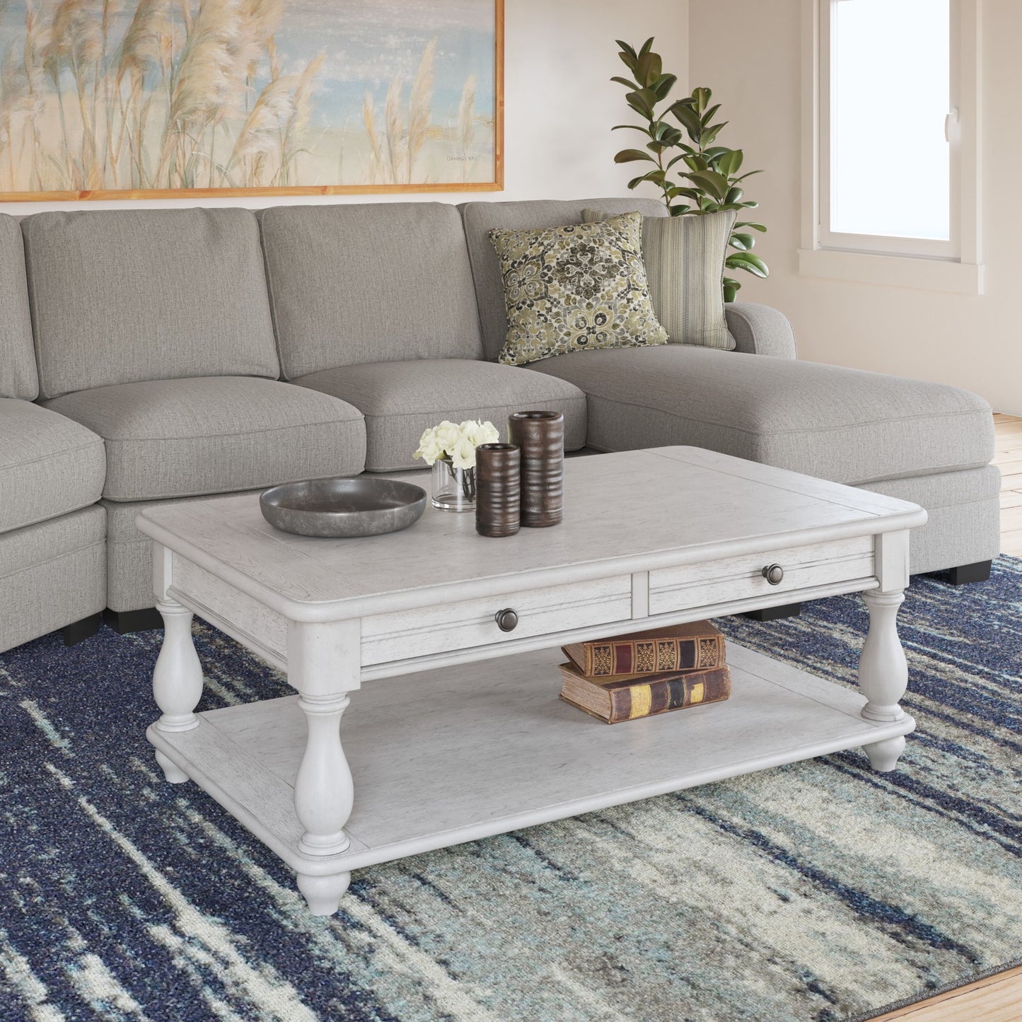 Cocktail Table - Gray - Solid Wood