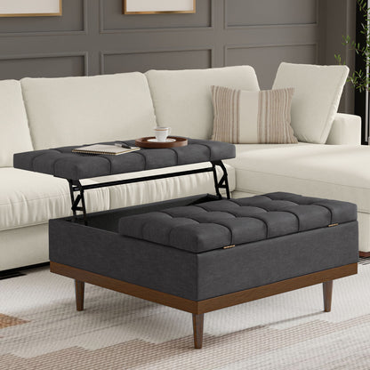 Mariah - Otomana elevable tapizada con almacenamiento
