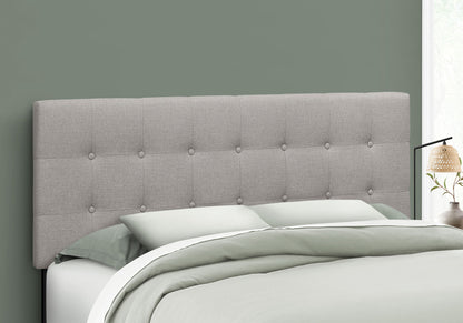 Cabecera de cama tamaño queen, tapizada, construcción duradera, color gris
