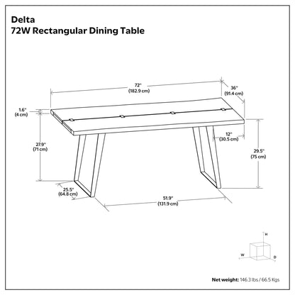 Delta - Mesa de comedor artesanal