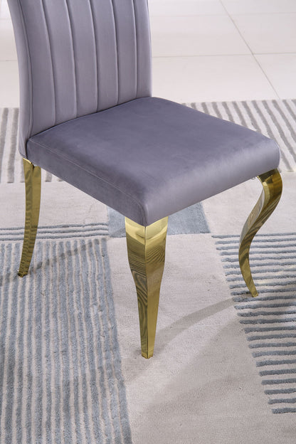 Upholstered Accent Armless Chairs With Stripe Backrest (Set of 2)