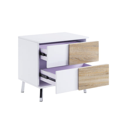 Verux - Mesa auxiliar de alto brillo - Blanca